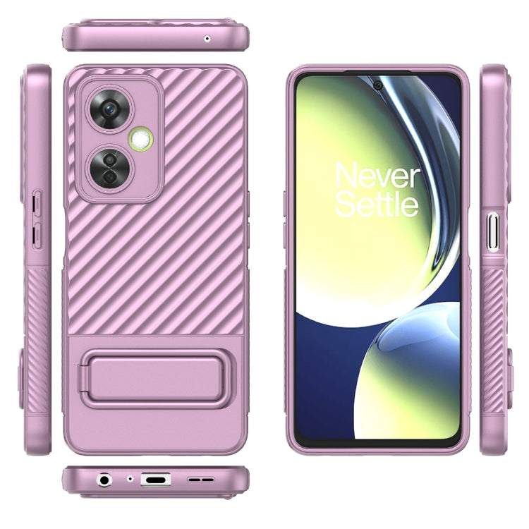 For OnePlus Nord CE 3 Wavy Texture TPU Phone Case with Lens Film