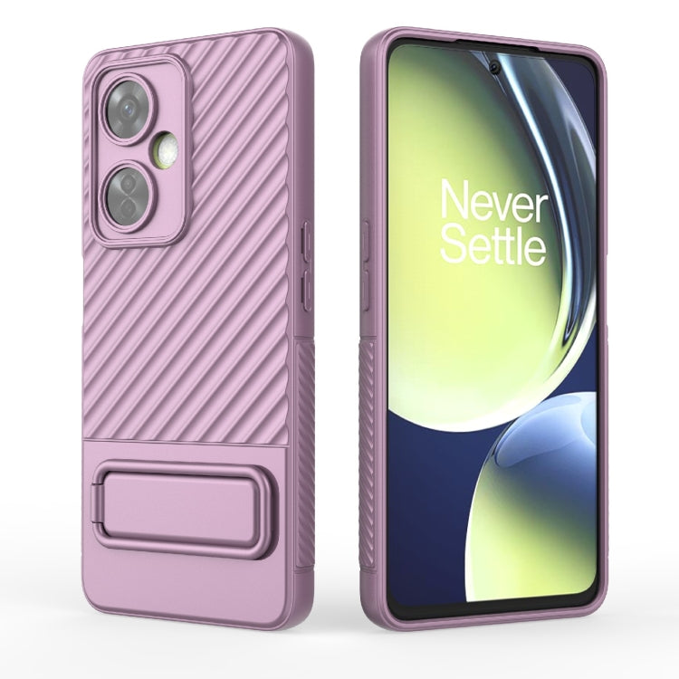 For OnePlus Nord CE 3 Wavy Texture TPU Phone Case with Lens Film