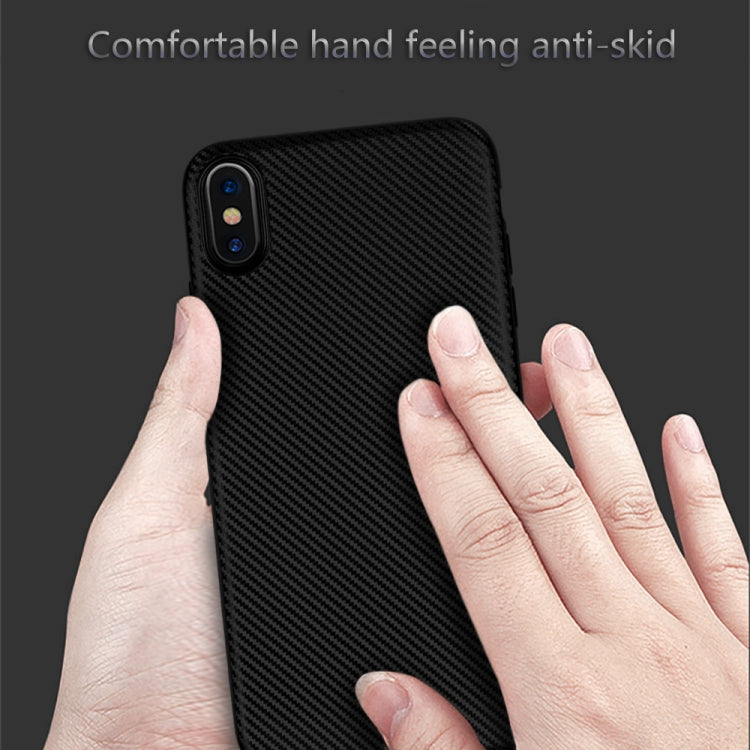 For iPhone XR Carbon Fiber Texture Shockproof TPU Protective Case