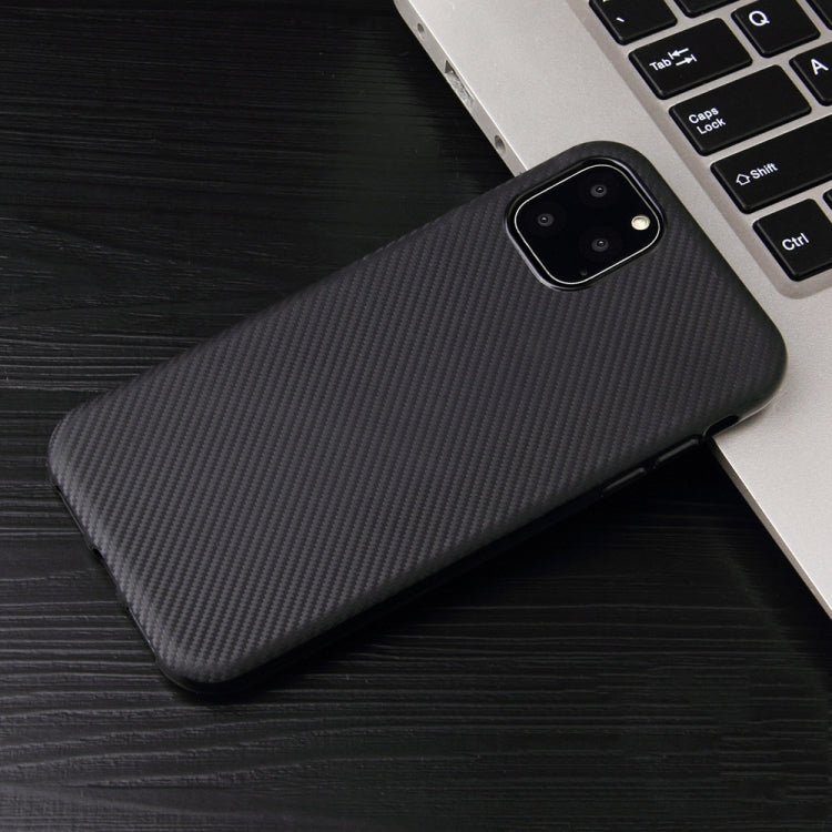 For iPhone 11 Pro Carbon Fiber Texture Shockproof TPU Protective Case