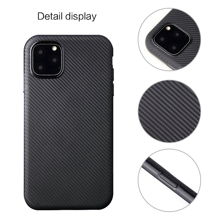 For iPhone 11 Pro Max Carbon Fiber Texture Shockproof TPU Protective Case
