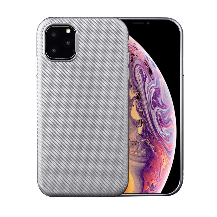 For iPhone 11 Pro Max Carbon Fiber Texture Shockproof TPU Protective Case