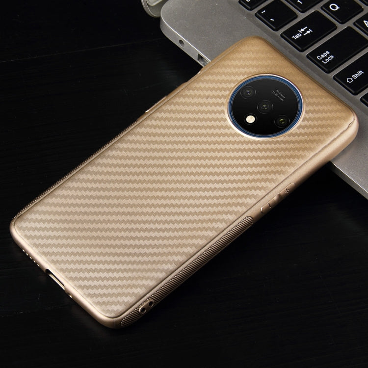 For OnePlus 7T Carbon Fiber Texture Shockproof TPU Protective Case