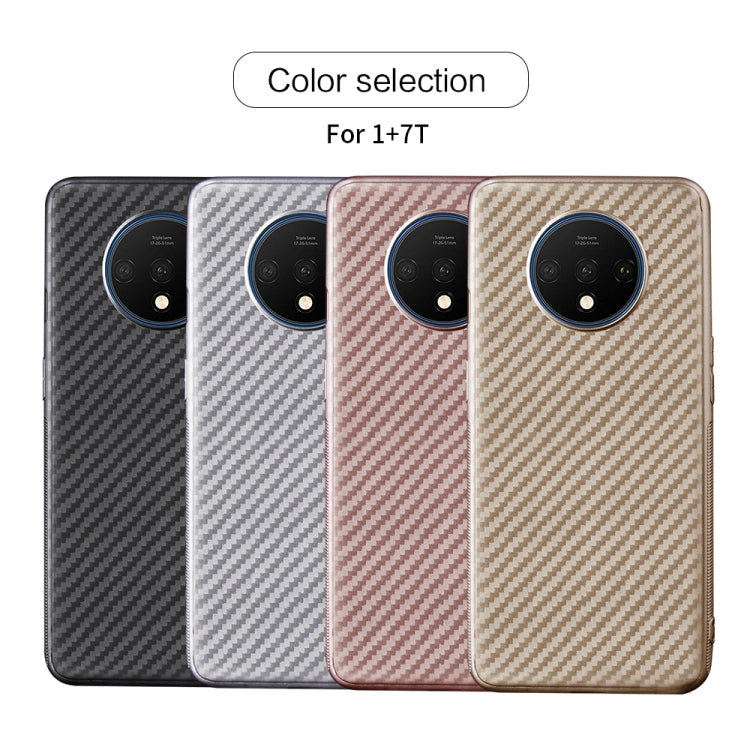 For OnePlus 7T Carbon Fiber Texture Shockproof TPU Protective Case