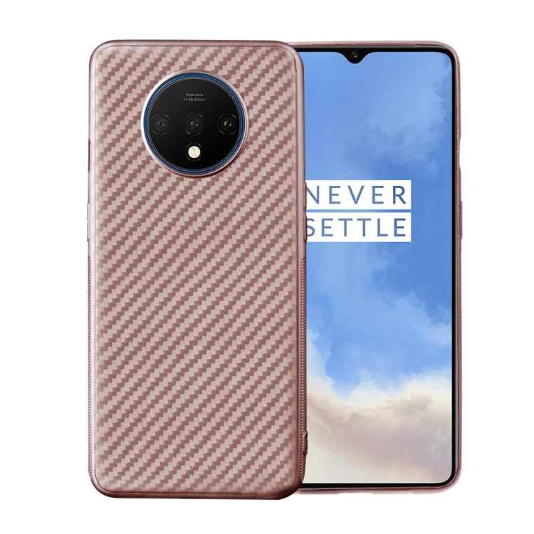 For OnePlus 7T Carbon Fiber Texture Shockproof TPU Protective Case