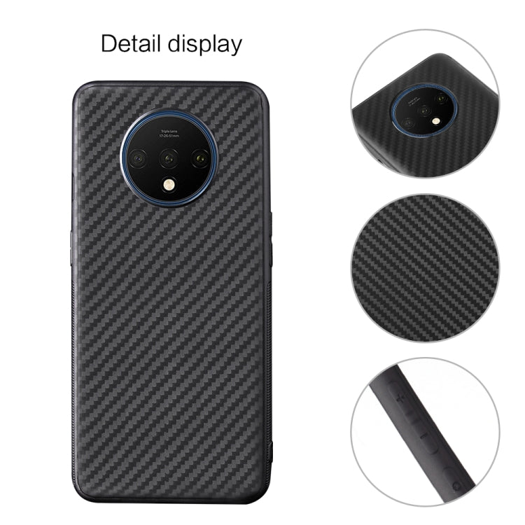 For OnePlus 7T Carbon Fiber Texture Shockproof TPU Protective Case