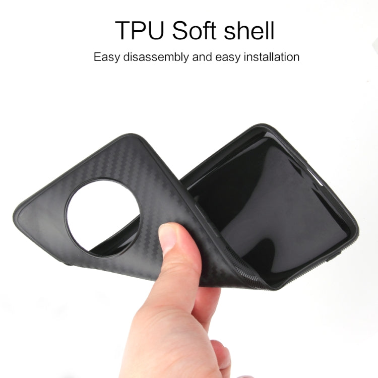For OnePlus 7T Carbon Fiber Texture Shockproof TPU Protective Case