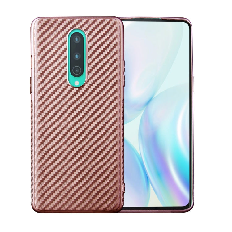 For OnePlus 8 Carbon Fiber Texture Shockproof TPU Protective Case