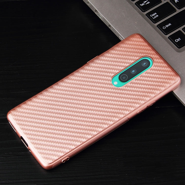 For OnePlus 8 Carbon Fiber Texture Shockproof TPU Protective Case