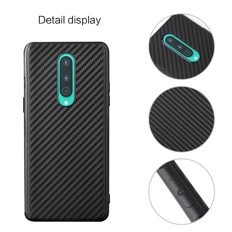 For OnePlus 8 Carbon Fiber Texture Shockproof TPU Protective Case