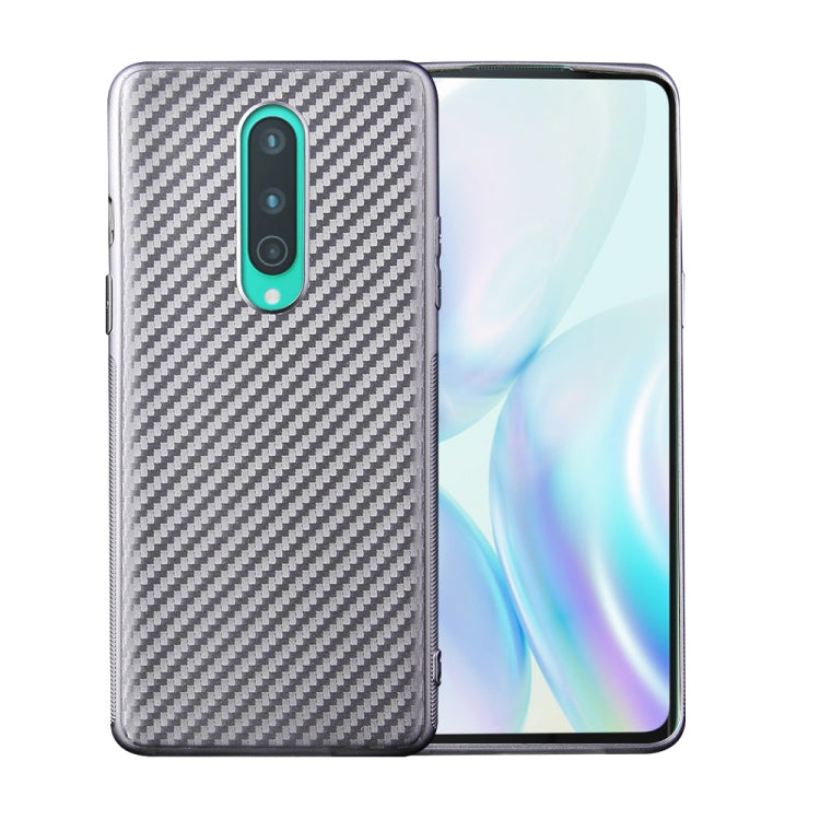 For OnePlus 8 Carbon Fiber Texture Shockproof TPU Protective Case