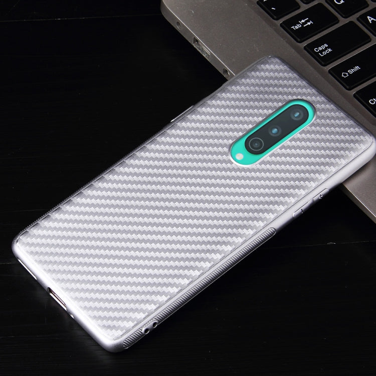 For OnePlus 8 Carbon Fiber Texture Shockproof TPU Protective Case