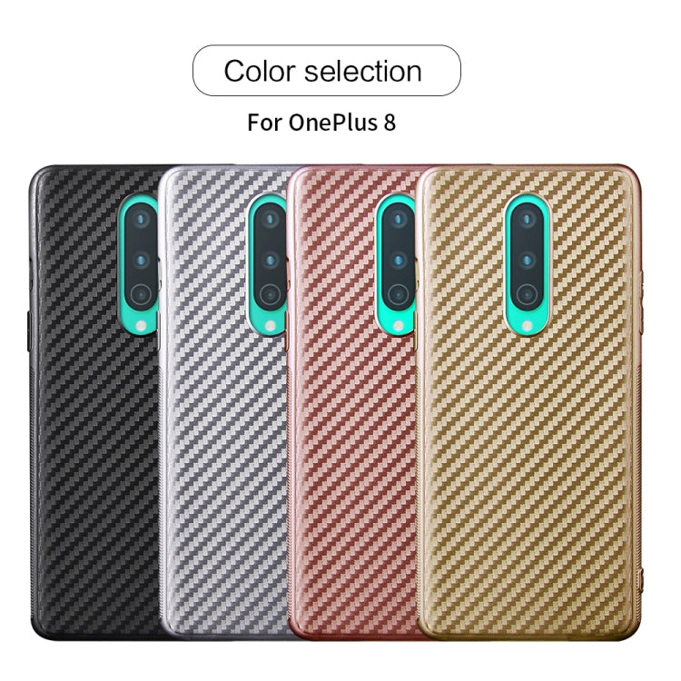 For OnePlus 8 Carbon Fiber Texture Shockproof TPU Protective Case