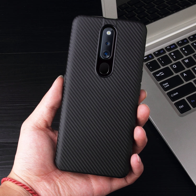 For OPPO F11 Pro Carbon Fiber Texture Shockproof TPU Protective Case