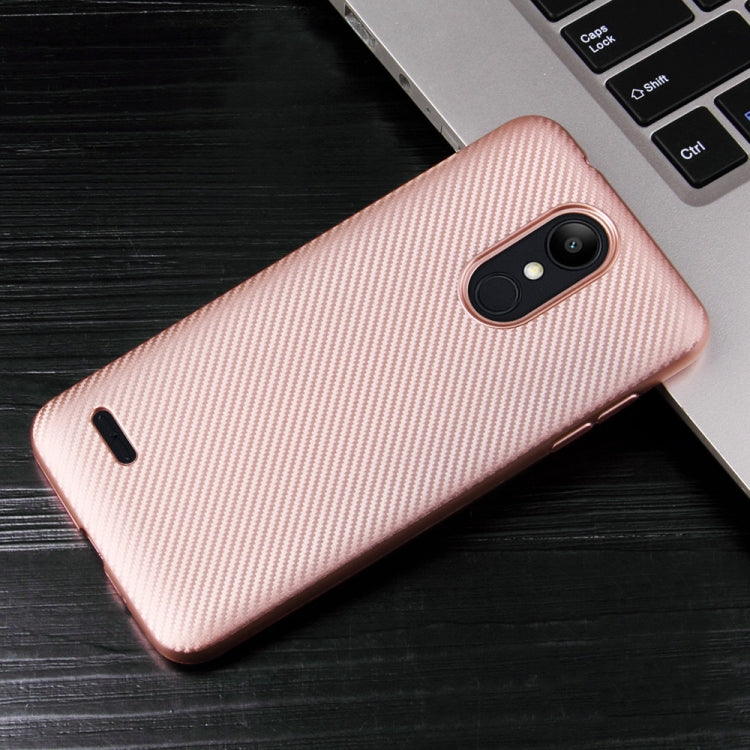 For LG K9 Carbon Fiber Texture Shockproof TPU Protective Case