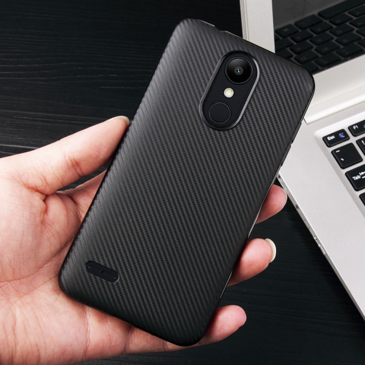 For LG K9 Carbon Fiber Texture Shockproof TPU Protective Case