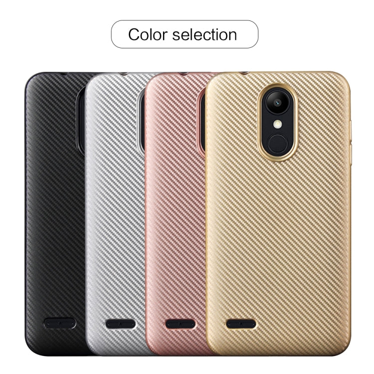 For LG K9 Carbon Fiber Texture Shockproof TPU Protective Case