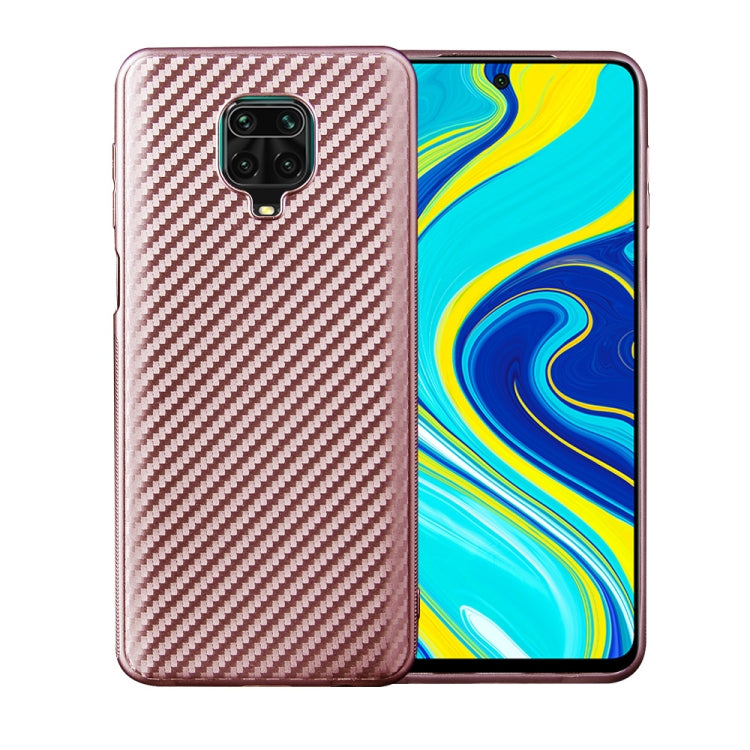 For Xiaomi Redmi Note 9 Pro Carbon Fiber Texture Shockproof TPU Protective Case
