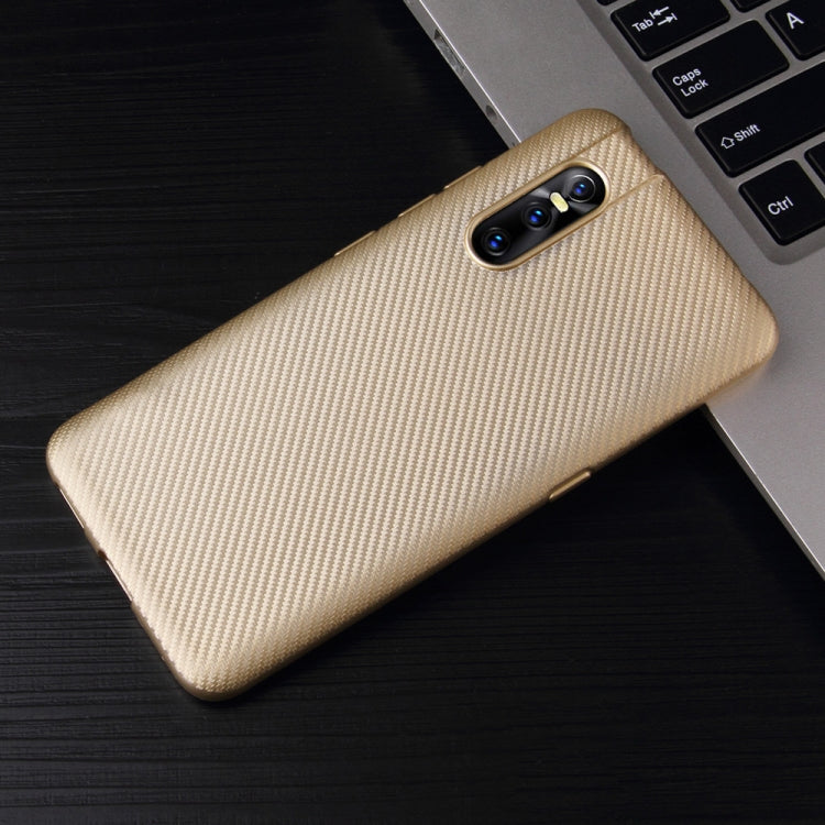 For Vivo V15 Pro Carbon Fiber Texture Shockproof TPU Protective Case