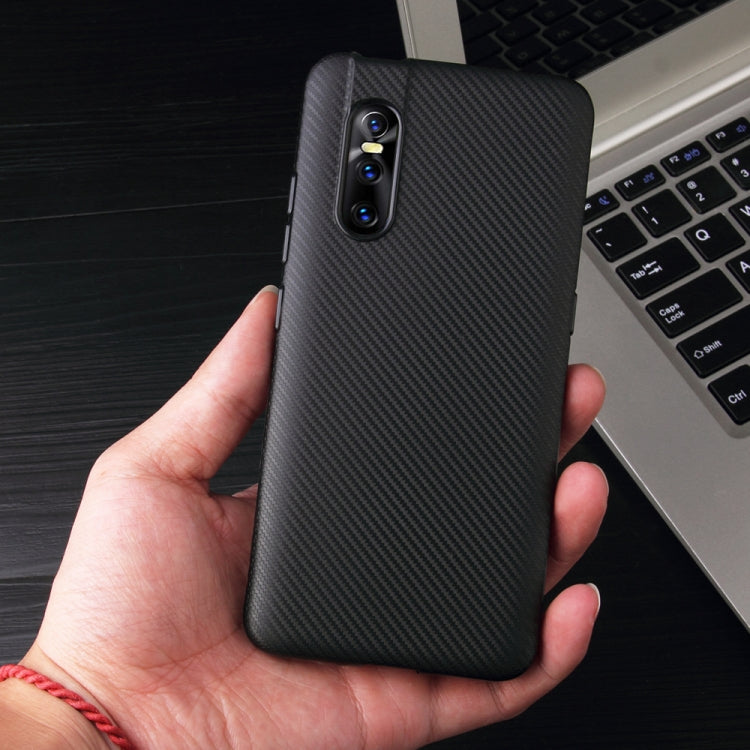 For Vivo V15 Pro Carbon Fiber Texture Shockproof TPU Protective Case