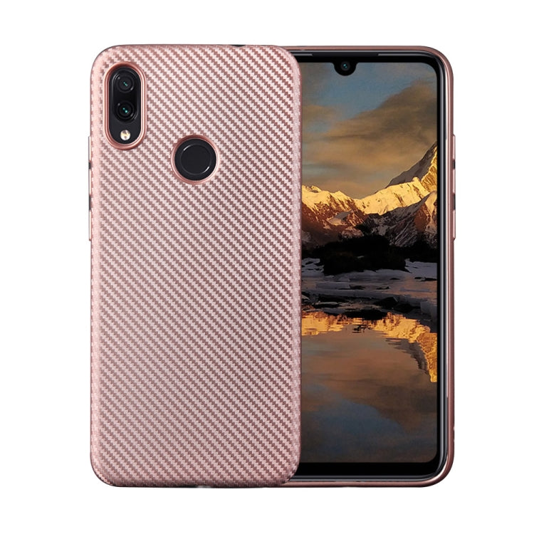 For Xiaomi Redmi Note 7 Carbon Fiber Texture Shockproof TPU Protective Case