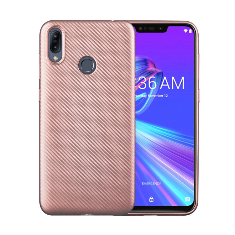 For ASUS Zenfone Max (M2) ZB633KL Carbon Fiber Texture Shockproof TPU Protective Case