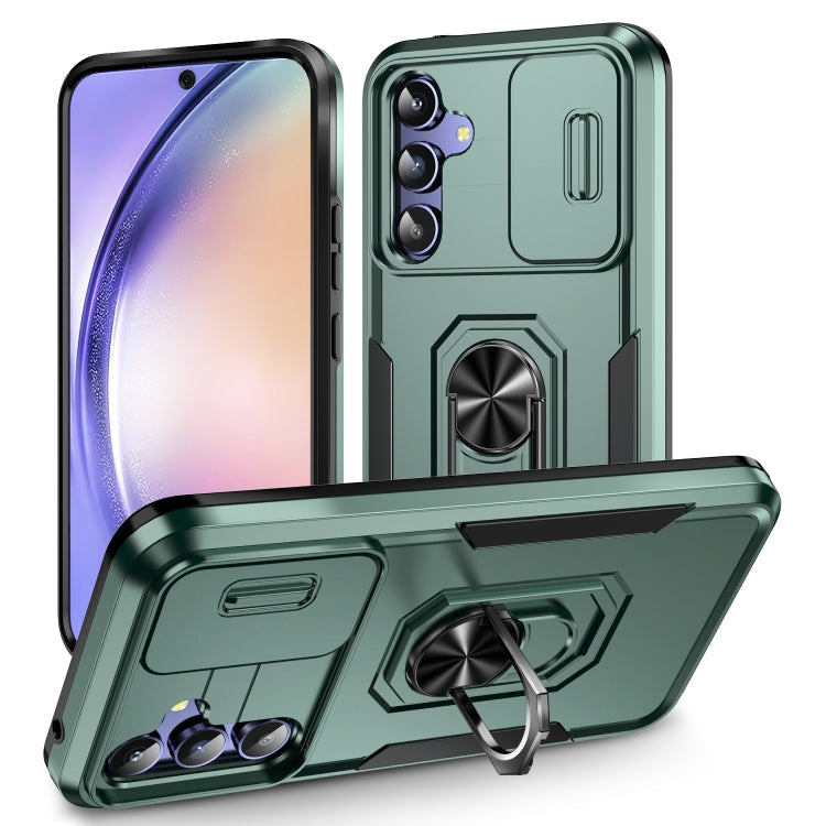 For Samsung Galaxy A14 5G Pioneer Armor Sliding Camshield Phone Case