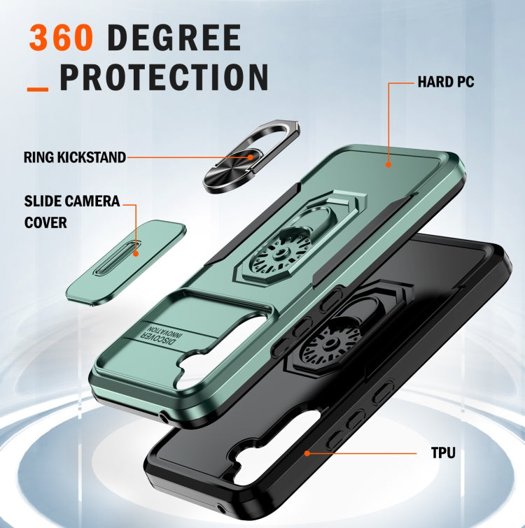 For Samsung Galaxy A14 5G Pioneer Armor Sliding Camshield Phone Case