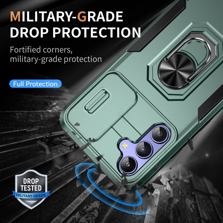 For Samsung Galaxy A14 5G Pioneer Armor Sliding Camshield Phone Case