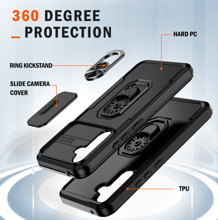 For Samsung Galaxy A14 5G Pioneer Armor Sliding Camshield Phone Case
