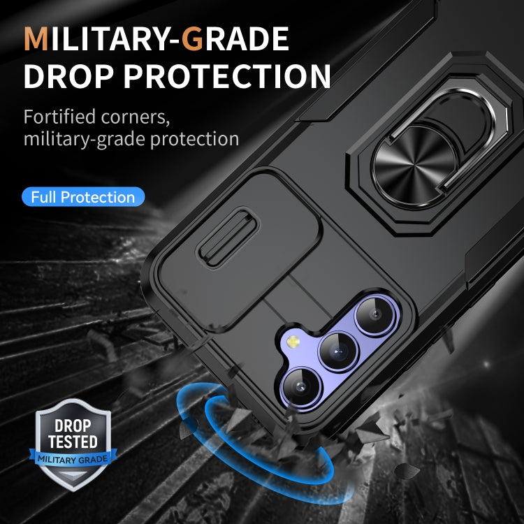 For Samsung Galaxy A14 5G Pioneer Armor Sliding Camshield Phone Case
