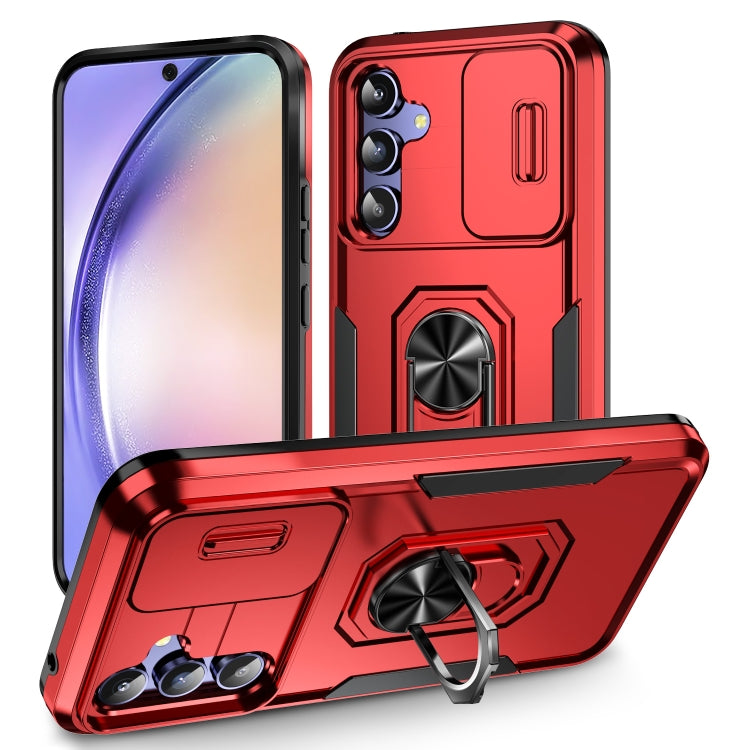For Samsung Galaxy A14 5G Pioneer Armor Sliding Camshield Phone Case