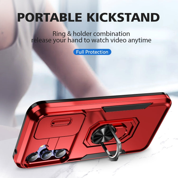 For Samsung Galaxy A14 5G Pioneer Armor Sliding Camshield Phone Case