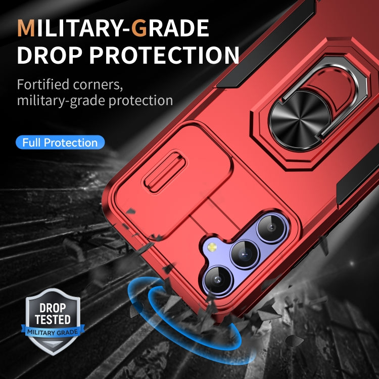 For Samsung Galaxy A14 5G Pioneer Armor Sliding Camshield Phone Case