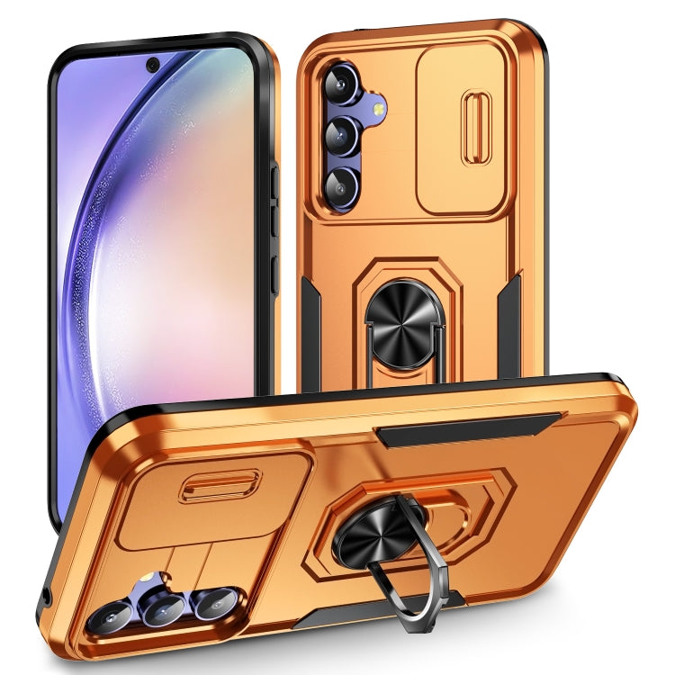 For Samsung Galaxy A14 5G Pioneer Armor Sliding Camshield Phone Case