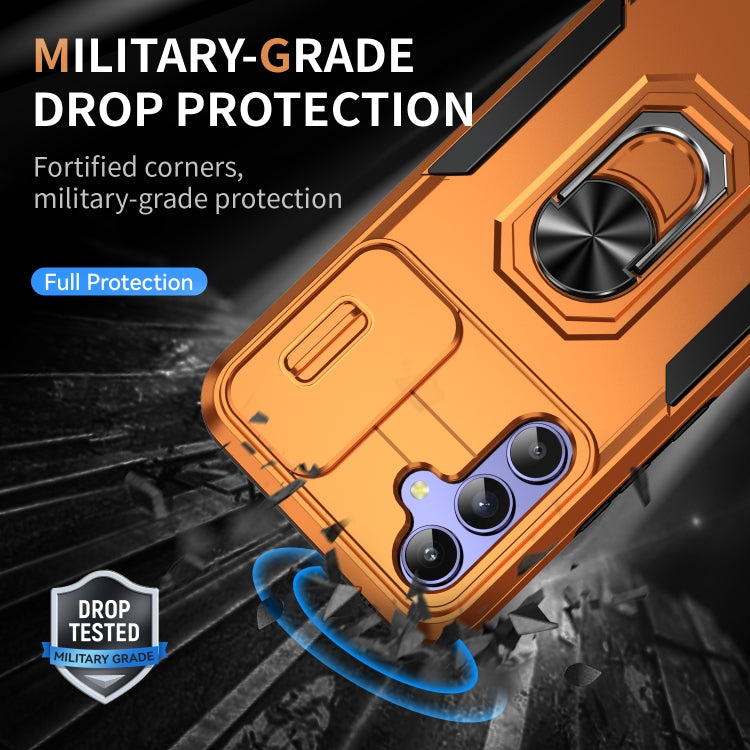 For Samsung Galaxy A14 5G Pioneer Armor Sliding Camshield Phone Case
