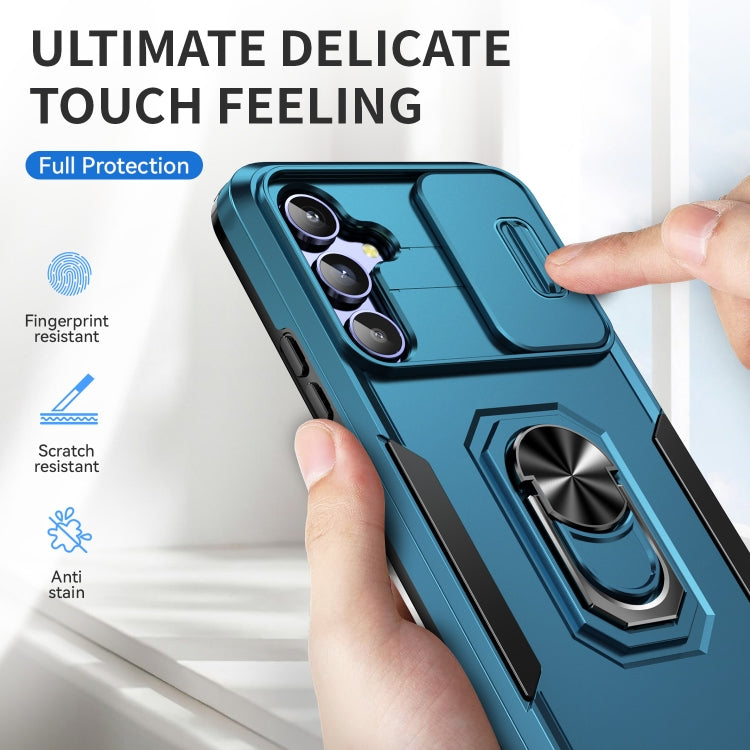 For Samsung Galaxy A14 5G Pioneer Armor Sliding Camshield Phone Case