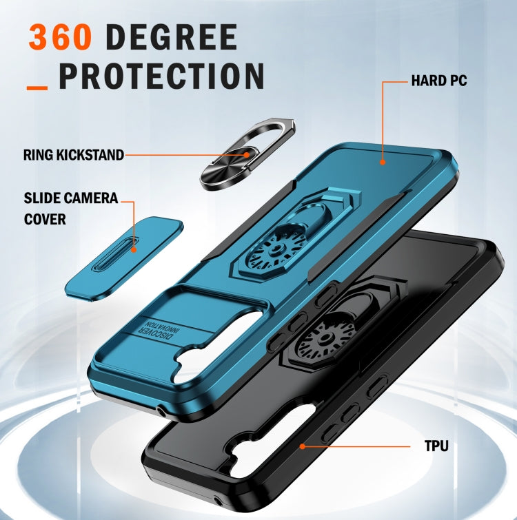 For Samsung Galaxy A14 5G Pioneer Armor Sliding Camshield Phone Case