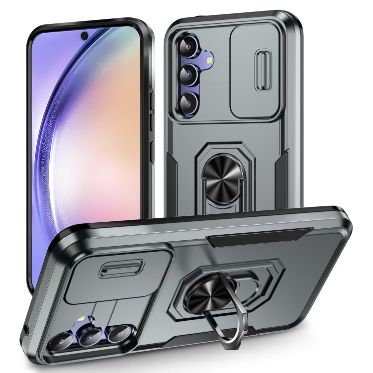 For Samsung Galaxy A14 5G Pioneer Armor Sliding Camshield Phone Case