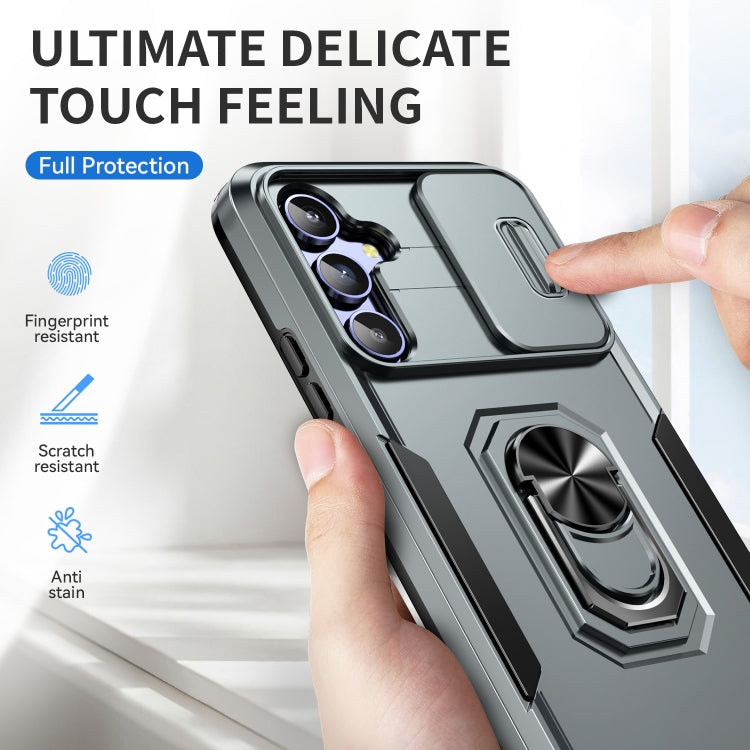 For Samsung Galaxy A14 5G Pioneer Armor Sliding Camshield Phone Case