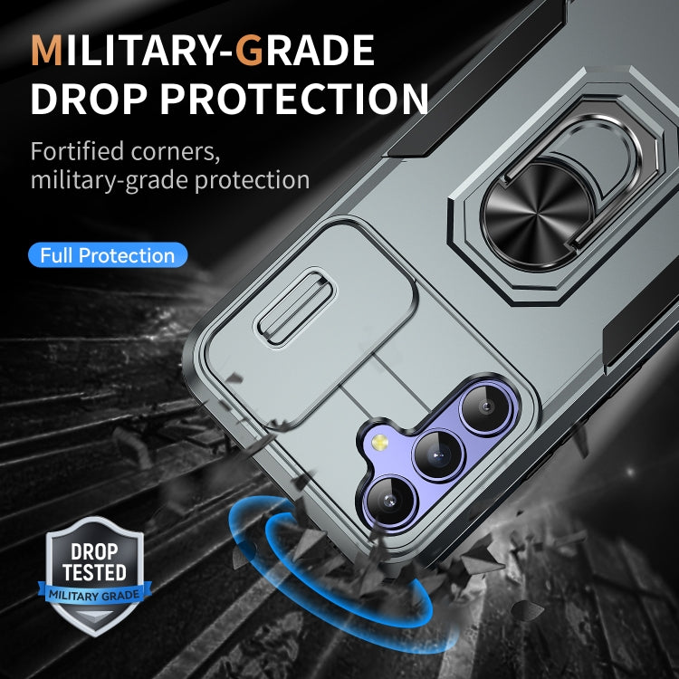 For Samsung Galaxy A14 5G Pioneer Armor Sliding Camshield Phone Case