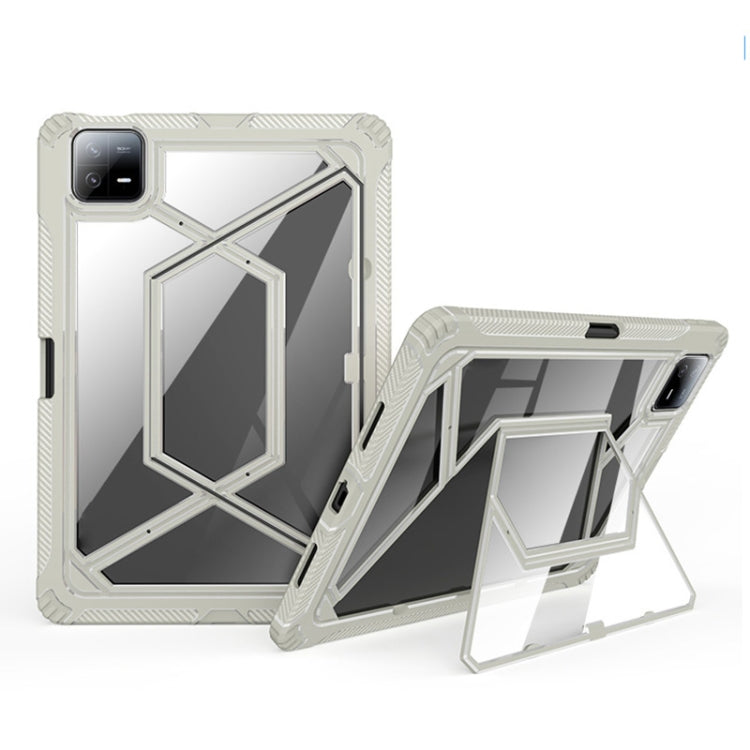 For Xiaomi Pad 6 / 6 Pro Magnetic Clear PC Shockproof TPU Tablet Case