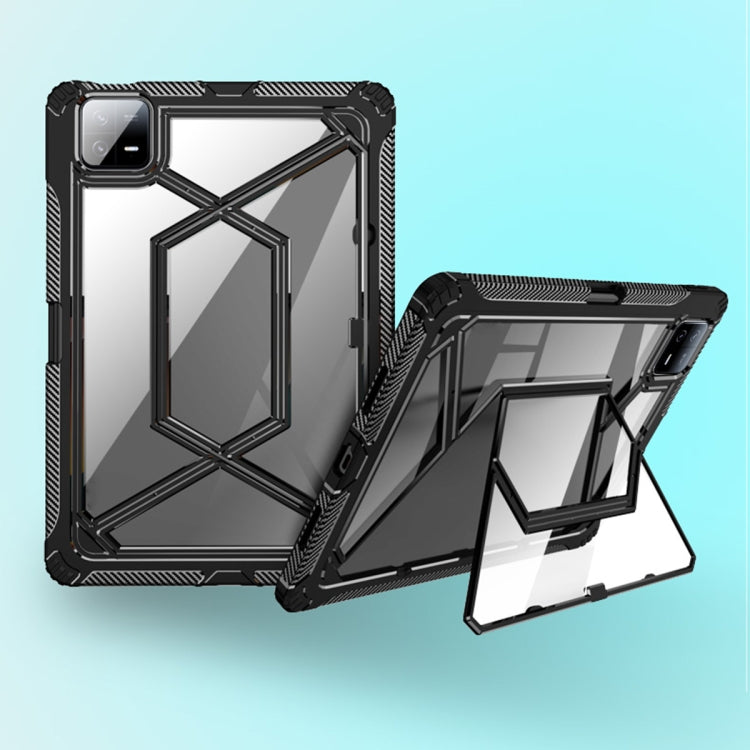 For Xiaomi Pad 6 / 6 Pro Magnetic Clear PC Shockproof TPU Tablet Case