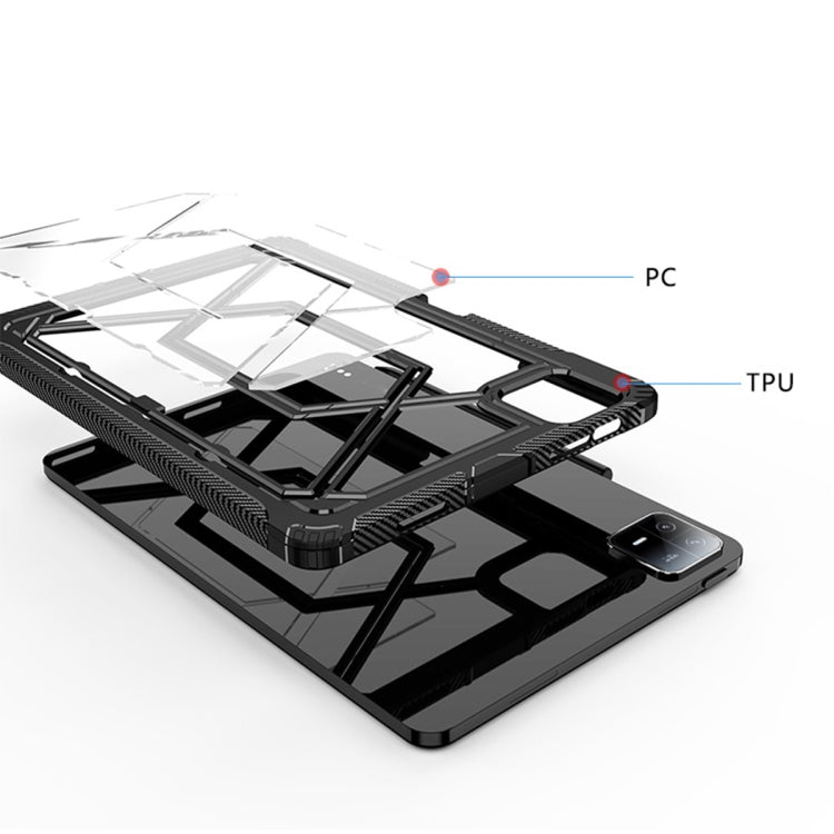 For Xiaomi Pad 6 / 6 Pro Magnetic Clear PC Shockproof TPU Tablet Case