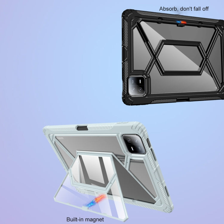 For Xiaomi Pad 6 / 6 Pro Magnetic Clear PC Shockproof TPU Tablet Case