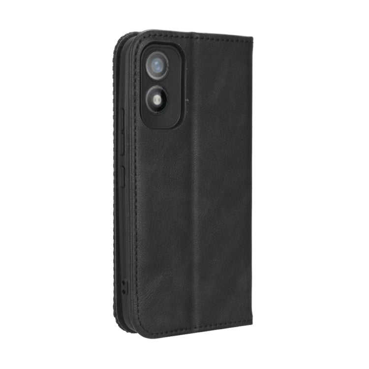 For Itel A18 Magnetic Buckle Retro Texture Leather Phone Case