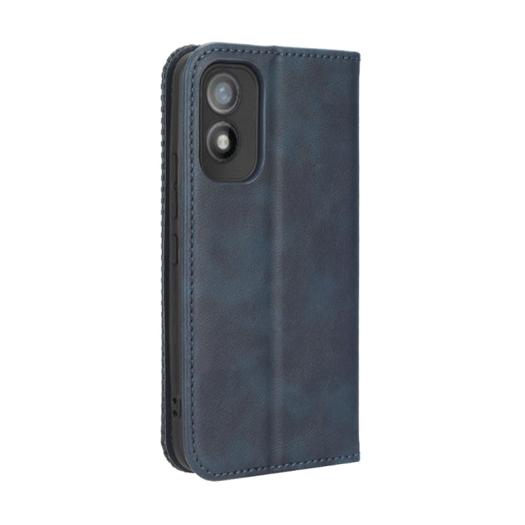 For Itel A18 Magnetic Buckle Retro Texture Leather Phone Case