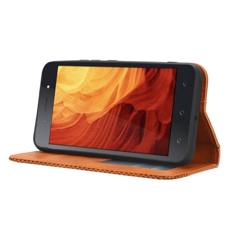 For Itel A18 Magnetic Buckle Retro Texture Leather Phone Case