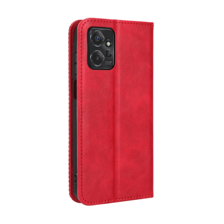 For Motorola Moto G Power 2023 Magnetic Buckle Retro Texture Leather Phone Case