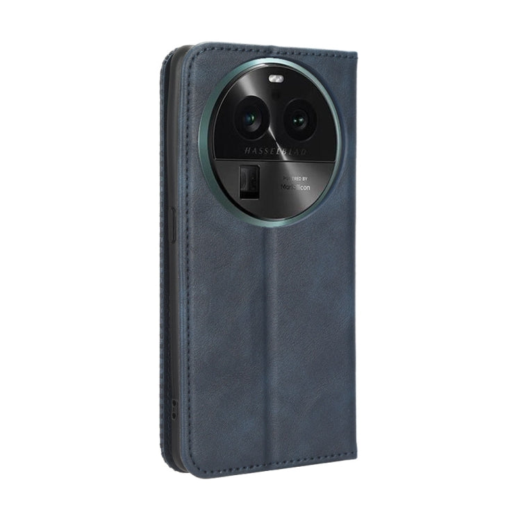 For OPPO Find X6 Pro Magnetic Buckle Retro Texture Leather Phone Case